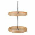 Hdl Hardware 28in Full Circle Natural Wood Lazy Susan 2-Shelf Set LD-4NW-072-28-1